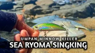 Umpan Minnow Slow Singking Minnow Sea Ryoma !! Full Strike Mancing Casting Pinggiran
