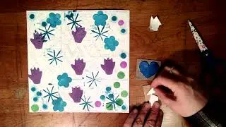 Printmaking art lesson: handmade stamps - Pattern