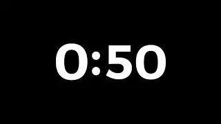 50 Second countdown timer - No sound - Dark background