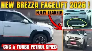 FULLY LEAKED🚀 BREZZA Facelift 2025 Spied Testing | brezza 2025 features launch | brezza mileage CNG