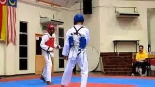 Taekwondo sparring + Azam Mohamed