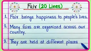20 lines on fair essay in English writing | Essay on fair in English | Paragraph on Fair 20 lines
