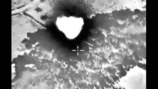 Syrian War 2015 - Russian Air Force Airstrike ISIS Terrorist Ammunition Depot near Tell Bissau