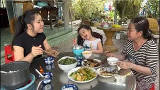 Vợ 2 Sướng Đã Trở Lại, Ra Vườn Thu Hoạch Cải Nấu Canh, Dưa Leo Xào, Cá Chiên #1244 - Hai Sướng 