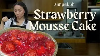 No-Bake Strawberry Mousse Cake Recipe | Chef Jackie's Simpol & Easy Christmas Dessert & Negosyo Idea
