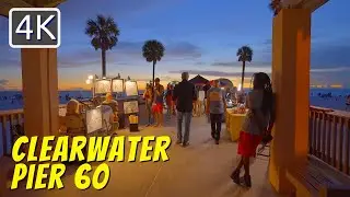 [4K] Walking Pier 60, Clearwater Beach, Florida, September 2022, 4K Travel