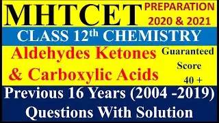 aldehydes ketones carboxylic acids | mht cet 2020 & 2021 preparation | previous years questions