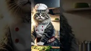 Cat become a chef #cats #pets #animals #funny