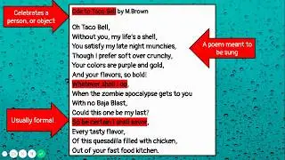 Ode Poetry