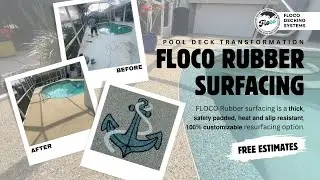 Pool Deck Rubber Surfacing Transformation with FLOCO. SWFL's Rubber Surfacing Experts!