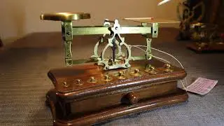Fabulous collection vintage POSTAL LETTER SCALE BALANCE w WEIGHTS and DRAWER 70s