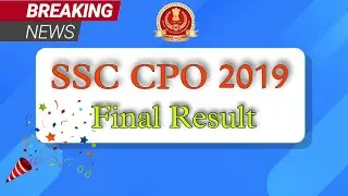 SSC CPO 2019 Final Result declared | #SSC #CPO #Result