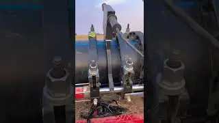 Polyethylene pipe welding technique. Butt Welding Machine #mechanical #technologies