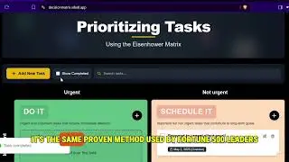 Stop Wasting Time! Sort Your Tasks in Seconds with  Eisenhower Matrix   DecisionMatrix.Vibe8.app