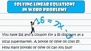 Solving Linear Equations In Word Problems ~ 9th Grade Tutor Me Sempai