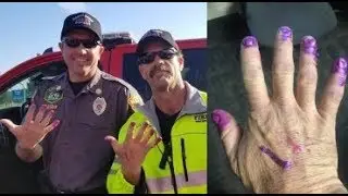 Little Girl Paints Firefighters' Nails After Crash in Utah