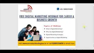 Digital Marketing Course Overview | Digital Marketing Training for Beginners - Arora Technologies