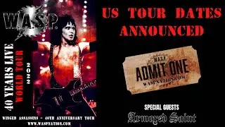 W.A.S.P. 40th Anniversary World Tour - U.S. Tour Dates