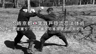 忍術京都🇯🇵実戦戸隠流忍法体術 表逆捕り・裏逆捕りの格闘技への対処法