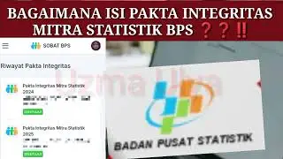 POIN-POIN DI PAKTA INTEGRITAS MITRA STATISTIK || INFO REKRUTMEN MITRA STATISTIK BPS 