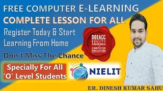 O Level Online Course||How To Signup For NIELIT O Level E-Learning Portal||Free For O Level Course