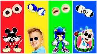 📹Wrong Eyes👀 Challenge Vlad and Niki and sonic DAME TU COSITA Funny Puzzle Wrong Heads