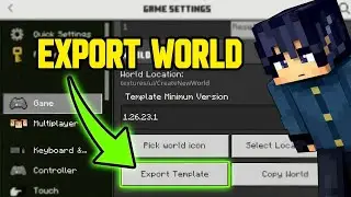Export world button mod for mcpe/bedrock 1.26.13+ . Works on new gui #minecraft 