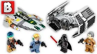 Lego Vader's TIE Advanced vs. A-Wing Starfighter Set 75150 | Unbox Build Time Lapse Review