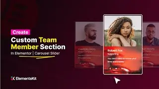 Custom Team Member Section in Elementor | Carousel Slider Style
