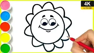 How to draw Sun drawing | How to Draw smile Sun | Sunrise Sun drawing | Beautiful Sun drawing || 