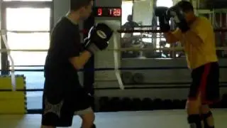 Chase Walden and Steve Anderson  spar Muay Thai at Hybrid Training Center
