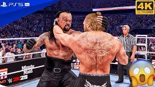 WWE 2K25 - Brock Lesnar Vs Undertaker - Full Match at SummerSlam | PS5&trade; Pro [4K60]