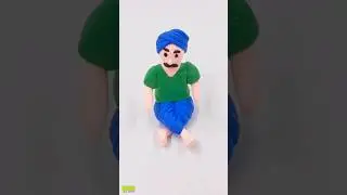 DIY Miniature Clay Farmer #shorts #polymerClayMiniature
