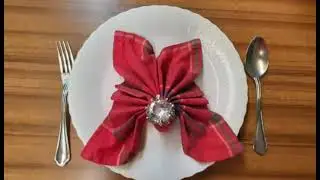 Table napkin folding with ring #12
