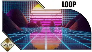 Free VJ Loop Background Video | Synthwave Outrun Grid #0968