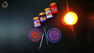 Easy Mandala Art on a MDF Coaster | DOT Painting DIY | Step by Step Tutorial