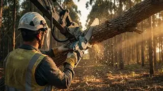 Super sharp chainsaw machine for splitting logs -Agriculture farming 