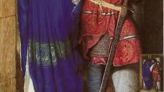 Frederic William Burton, Hellelil e Hildebrand, L&rsquo;incontro sulle scale della torre