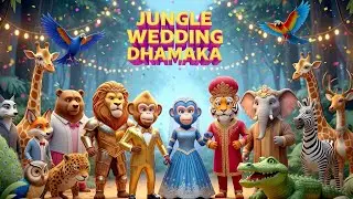 Funny Jungle Wedding Party in the Jungle #Cute Animals Dance & Celebrate #Viral 2025#bachonkiplanet