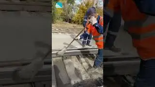 Шлифовальные работы. Снятие полочки криволинейного остряка типа Р-65 марки 1/11.