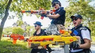 LTT Game Nerf War : Couple Warriors SEAL X Nerf Guns Fight Inhuman Group Crossfire Legends