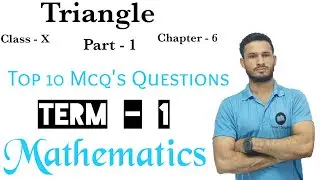Triangle Top 10 McqQuestions, Chap-6|Mathematics, Class-10, Term 1,Part 1