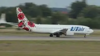 UTAir Ukraine 737-800 takeoff - Kiev Boryspil (KBP) - Аэропорт Киев Борисполь