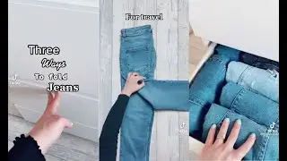 Three WAYS to fold JEANS | Merch Viewer Clothing DIY Hacks, Tips & Tricks