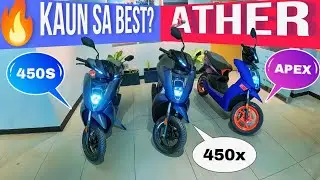 Ather 450S vs 450X vs Ather Apex | Full Comparison | Battery,Range,Price | Kaun Sa Best Scooter Hai?