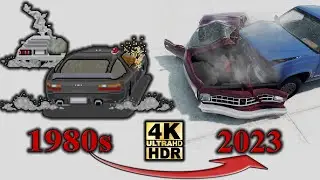 Evolution of Car Crash Physics in Video Games 1980s-2023 in 4K HDR Max Settings!