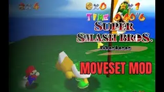 Smash Melee Move set in Super Mario 64 (Footrace with Koopa the Quick)