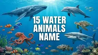Water Animals Names | 15 Aquatic Animals for Kids | पानी में रहने वाले जानवर
