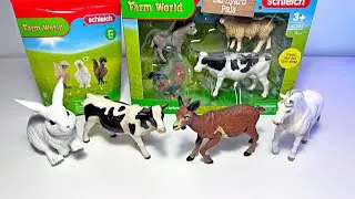 Новые сельскохозяйственные животные: коза, корова, осёл, кролик, свинья, свинья, курица, утка, бу...