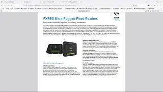 Zebra FXR90 RFID Reader Dashboard